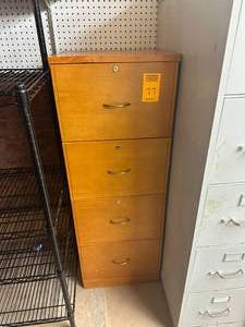 4 Drawer Wooden File Cabinet