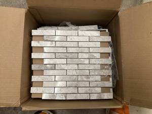 58 sq ft Back Splash Tile some damaged Tundra Gray Brick 12 x 12 x 10 - 10ml thick