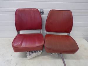 lot 28 image: Pair of Boat Seats with Clamp on Brackets