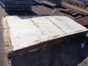 lot 98 image: Lot of Sheet Goods 4 x 8 Assorted Plywood, some treated and Decking