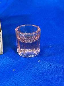 lot 17 image: 24 - VINTAGE MADE IN JAPAN PINK Ground and Polished Dappen Dishes Amber Glass Mercer Branded