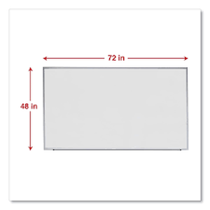 lot 37 image: Universal 43626 Dry Erase Board, Melamine, 72 x 48, Satin-Finished Aluminum Frame