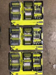 lot 10 image: RYOBI Impact Driving Set (95-Piece) Customer Returns See Pictures