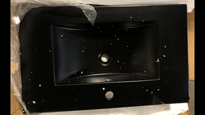 lot 31 image: Swiss Madison 30 in. Vanity Top Bathroom Sink in Matte Black Customer Returns See Pictures