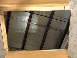 lot 33 image: Eden Gold Metal Mirror 25 in. x 37 in. Customer Returns See Pictures