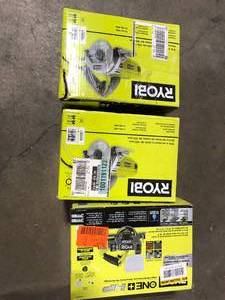 lot 39 image: RYOBI 12 -Amps 4 in. Blade Corded Wet Tile Saw Customer Returns See Pictures