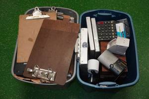 lot 230 image: Assorted Office Supplies - Clipboards, Legal Pads