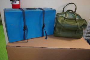 lot 233 image: Vintage Suit Case and Bowling Ball Bag