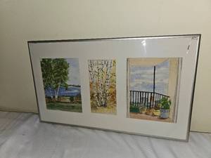 lot 104 image: J. Sanberg Sibling Watercolors