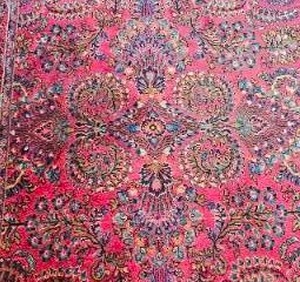 lot 10 image: Sarouk Karastan Hand-Knotted Wool Rug 10 x 14