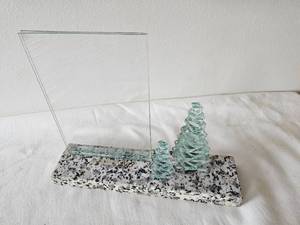 lot 112 image: Whimsical Blue Glass Picture Frame