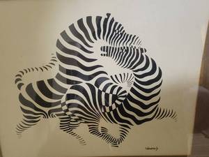 lot 64 image: Brilliant Fine Art Print - Victor Vasarely - Zebras