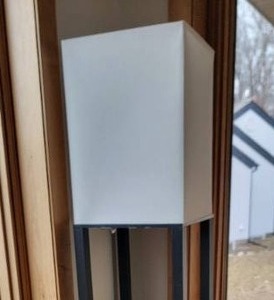 lot 54 image: Chic Rectangular Floor Lamp