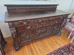 lot 6E image: Early 19th Century Renaissance English Sideboard Buffet