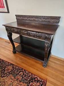 lot 6F image: Early 19th Century Renaissance English Dark Wood Server