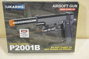 lot 57 image: UKArms P2001B Spring Powered Airsoft Gun with Laser