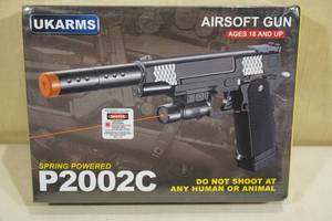 lot 58 image: UKArms P2002C Spring Powered Airsoft Gun with Laser