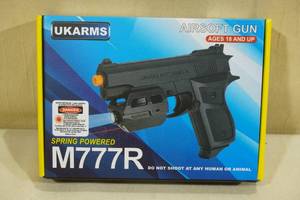 lot 61 image: UKArms M777R Spring Powered Airsoft Gun with Laser and Flashlight