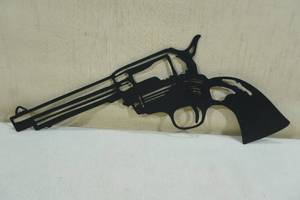 lot 67 image: Laser Cut Steel Revolver Wall Dcor