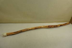 lot 85 image: Stained Knotty Wood Walking Stick