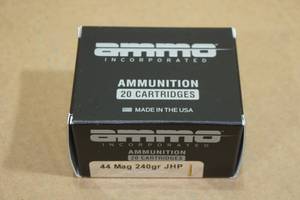 lot 136 image: 20 Ammo Inc .44 Mag 240 Gr JHP Ammo