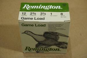 lot 149 image: 25 Remington Game Load 12 Gauge 2-34 8 Shot Shotshells