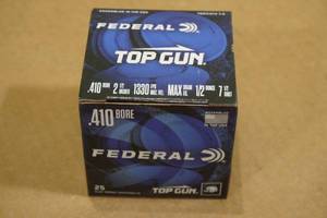 lot 158 image: 25 Federal Top Gun .410 Bore 2-12 7.5 Shot Shotshells
