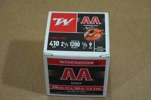 lot 159 image: 25 Winchester AA .410 Bore 2-12 9 Shot Shotshells