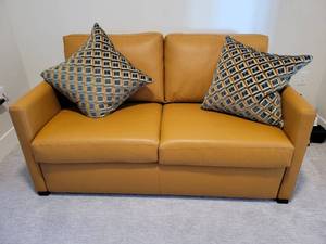 Full Size American Leather Sofa Sleeper.