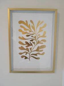 A pair of Gold Framed Art Prints.