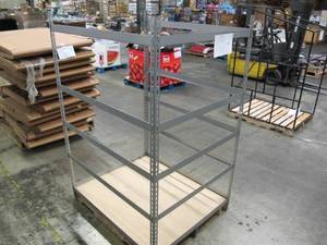 lot 121 image: Adjustable Gray Metal Frame Built to Fit Onto Pallets - Perfect for Projects
