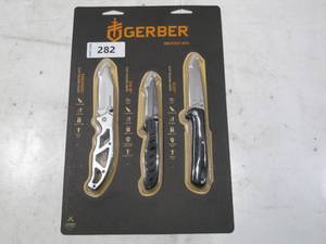 lot 282 image: NEW Gerber Gear Greatest Hits 3-Piece Folding Knife Set