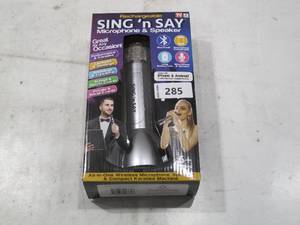 lot 285 image: Sing n Say Metal RechargeableWireless Microphone and Speaker