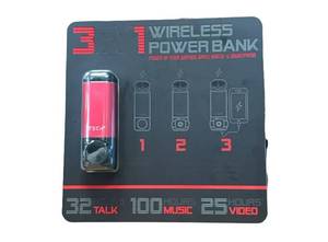 lot 327 image: NEW Tech Squared 3-in-1 5K MAH Portable Power Charger, Red