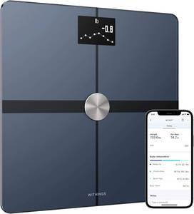 lot 336 image: NEW Withings Body Wi-Fi bathroom scale for Body Weight - Digital Scale and Smart Monitor Incl. Body Composition Scales with Body Fat