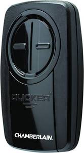 lot 727 image: Chamberlain KLIK5U-BK2 Clicker 2-Button Garage Door Opener Remote with Visor Clip, Black