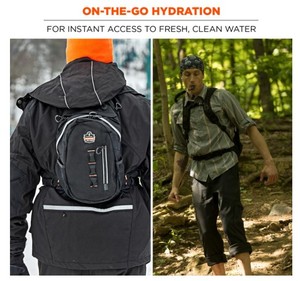 lot 733 image: NEW Ergodyne Chill-Its 5157 Cargo Hydration Pack with Storage - 3 Liter Bladder - Black