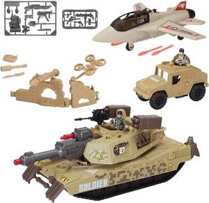 lot 252 image: NEW Members Mark 32 Piece Soldier Force Motorized Tank Playset