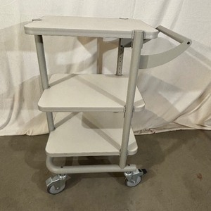 lot 9 image: Anthro Mobile 3-Shelf Supply Storage Cart - In Excellent Condition
