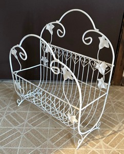 lot 126 image: Wonderful White Metal Literature Stand