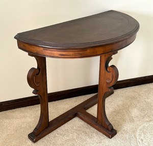 lot 37 image: Vintage Mahogany Half Moon Table by Kiel