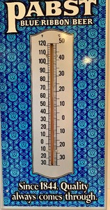 lot 50A image: Vintage Large Pabst Blue Ribbon Thermometer