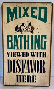 lot 95 image: Two Fun Vintage Wood Signs