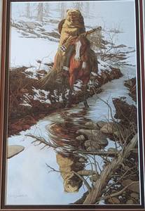lot 63 image: Framed Bev Doolittle Spirit of the Grizzly Print