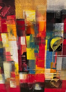 lot 176 image: Bright and Beautiful Abstract Print