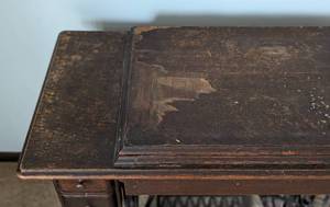 lot 24 image: Antique Singer Sewing Table