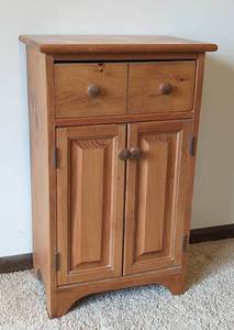 lot 30A image: Small Pine Storage Cabinet