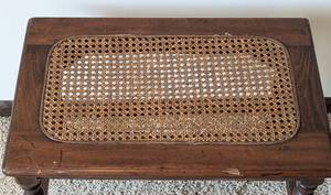 lot 64 image: Vintage Cane Topped Side Table