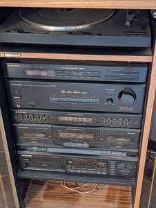 lot 115 image: Pioneer Speakers with TurntableCassetteCD Player