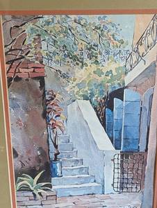 lot 116 image: Pair of Framed Watercolor Prints by Larry Gluck
